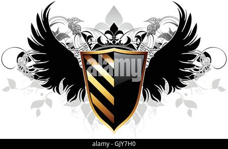 ornamental shield Stock Vector