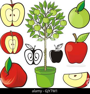 Apple icons Stock Vector
