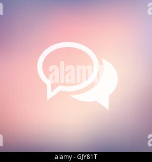 Two overlapping bubbles in flat style icon Stock Vector