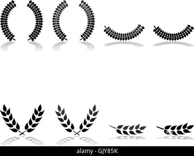 Laurel icons Stock Vector
