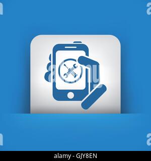 Smartphone setting icon Stock Vector