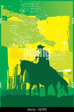 Cowboy Green Stock Vector