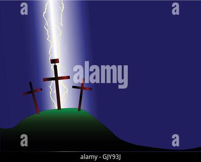 Easter Cross Stock Vector