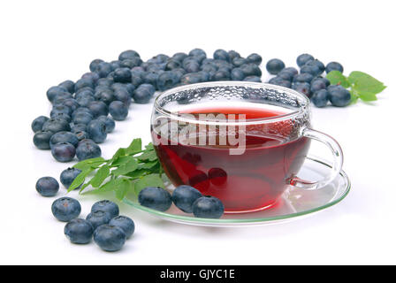 tea blueberry - blueberry tea 08 Stock Photo
