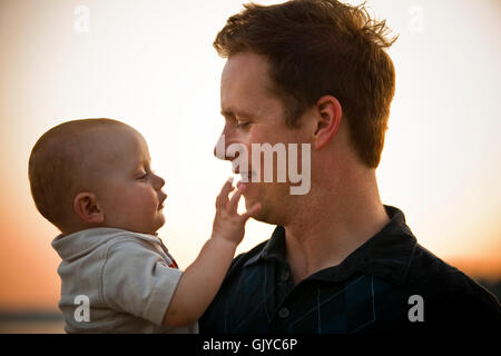 profile humans human beings Stock Photo