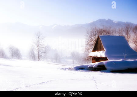 mountains winter snow Stock Photo