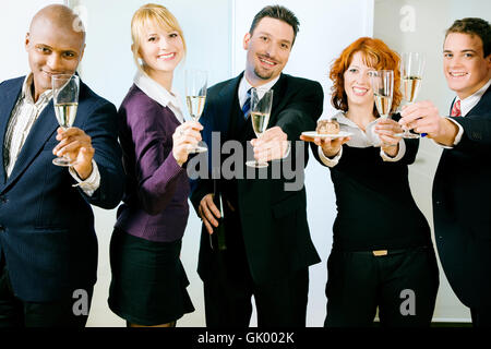 birthday party in the office Stock Photo