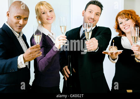 birthday party in the office Stock Photo