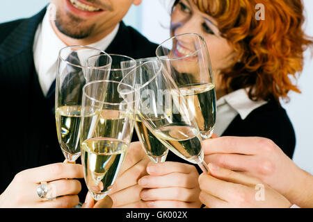 toast with champagne Stock Photo