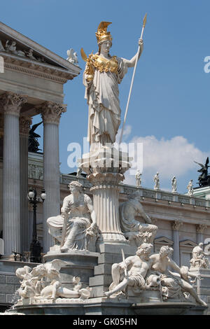 pallas athene in front of parliament Stock Photo