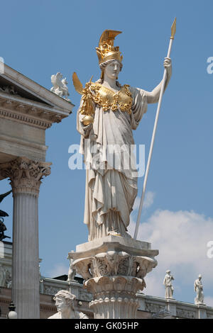 pallas athene in front of parliament Stock Photo