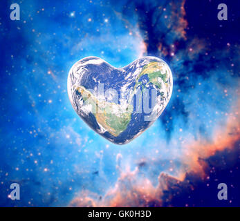 The earth in the shape of a heart, elements of this image furnished by NASA Stock Photo