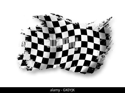 checkered flag Stock Photo