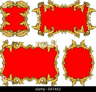 set of ornamental frames Stock Vector