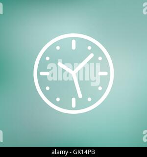 Clock thin line icon Stock Vector