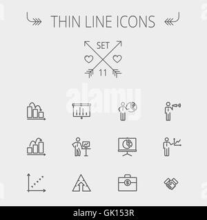 Business thin line icon Stock Vector