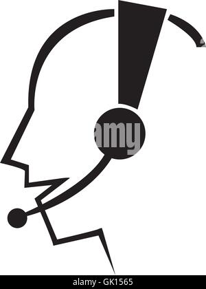 Man Headset Stock Vector