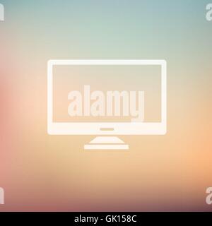 Monitor in flat style icon Stock Vector