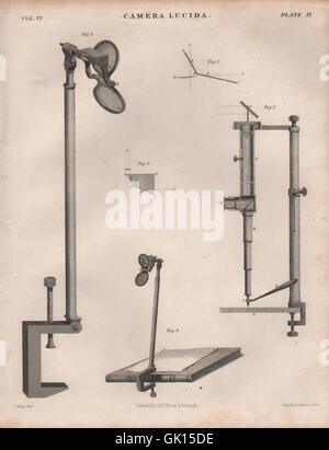 Camera Lucida. BRITANNICA, antique print 1860 Stock Photo