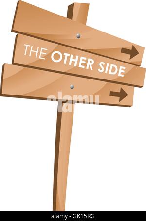 Other side sign Stock Vector