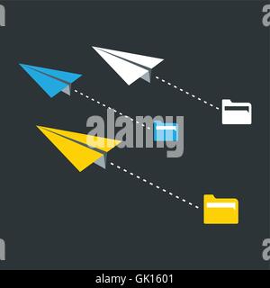 Paper plane Stock Vector