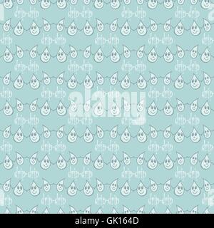 seamless pattern with rain drops Stock Vector