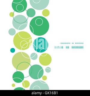 Vector Abstract Green Circles Vertical Frame Seamless Pattern Ba Stock Vector