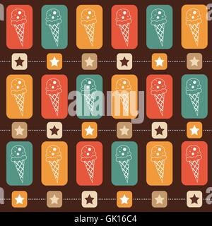 Ice-cream seamless  pattern Stock Vector