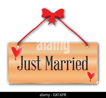 Just Married Sign Stock Vector