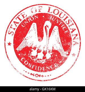 Louisiana Seal Stamp Stock Vector