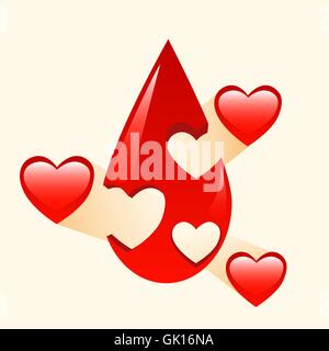 Donation of blood and organs medicine Stock Vector