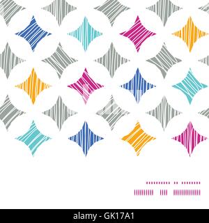 Vector Colorful Marble Textured Tiles Horizontal Frame Seamless Stock Vector
