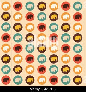 Elephants seamless  pattern Stock Vector