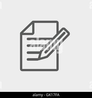 Taking Notes thin line icon Stock Vector