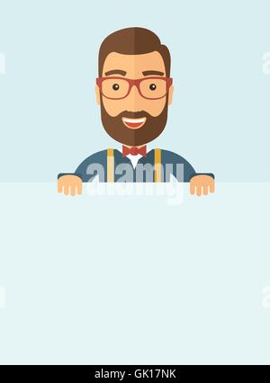 One happy boy with blank board Stock Vector Image & Art - Alamy