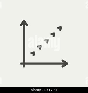 Letter L logo arrow thin line icon Stock Vector