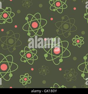 Atoms seamless pattern background Stock Vector