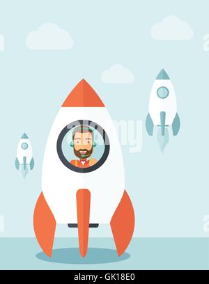 On- line business start up Stock Vector