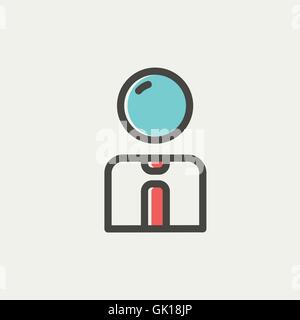 Businessman thin line icon Stock Vector