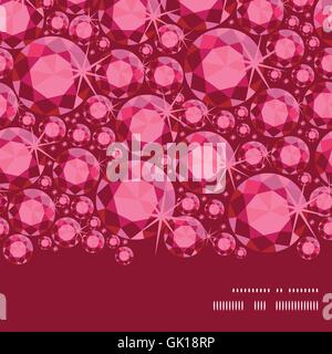 Vector Ruby Horizontal Frame Seamless Pattern Background Stock Vector