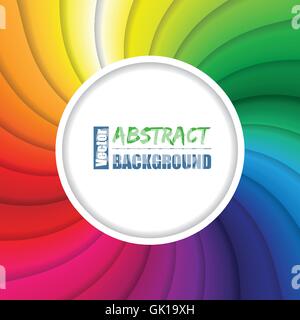 Swirling rainbow background with place for text Stock Vector