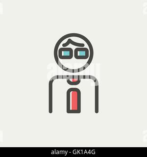 Businessman thin line icon Stock Vector