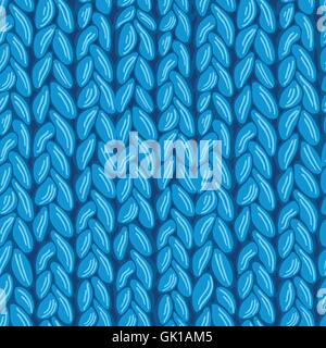 Knit sewater fabric horizontal seamless pattern texture Stock Vector