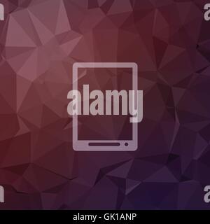 Modern tablet in flat style icon Stock Vector