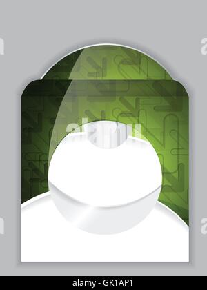 Green arrow design disk and sleeve Stock Vector