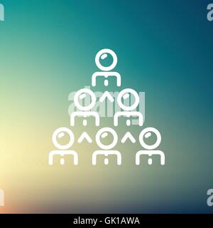 Networking business thin line icon Stock Vector