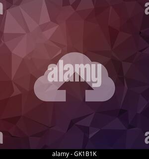 Cloud upload in flat style icon Stock Vector
