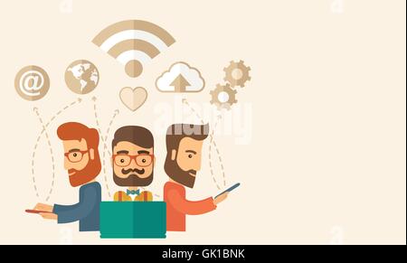 Office teamwork workers. Stock Vector