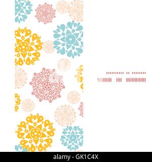 Vector Abstract Decorative Circles Stars Vertical Frame Seamless Stock Vector