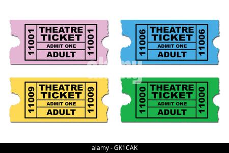 Movie Tickets Stock Vector